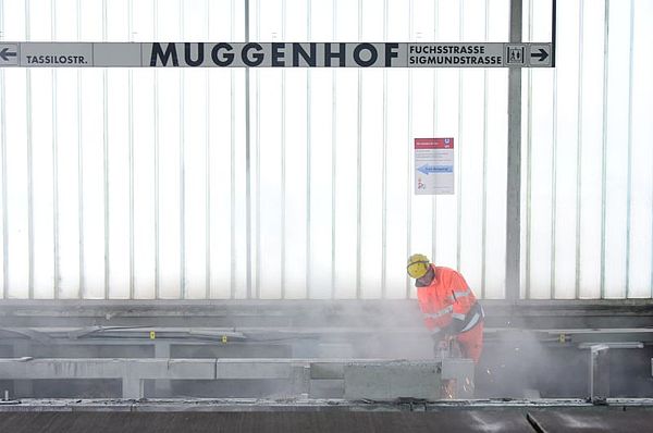 Bauarbeiten Muggenhof am 02.02.2021