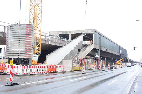 Bauarbeiten Muggenhof am 01.02.2021