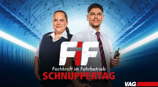 Frau und Mann auf einem Werbebild für den Schnuppertag.