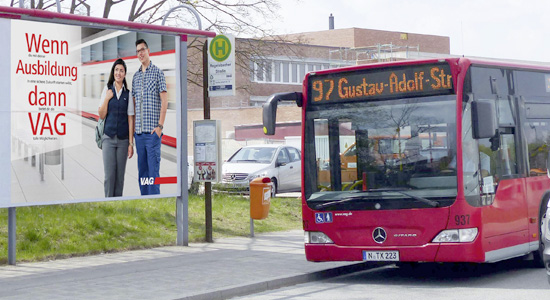 Wegfall der Linien 90 und 97 Ein Bus der Linie 97 an einer Haltestelle