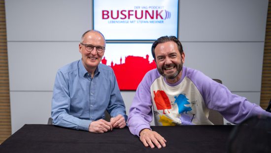 Jan Beinßen und Stefan Meixner im Busfunk-Studio